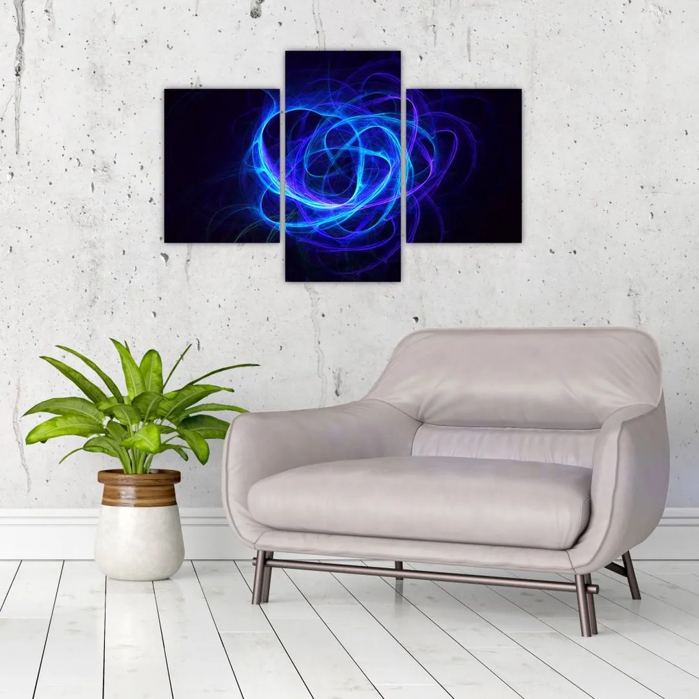 Tabloul cu ghem albastru abstract (90x60 cm)