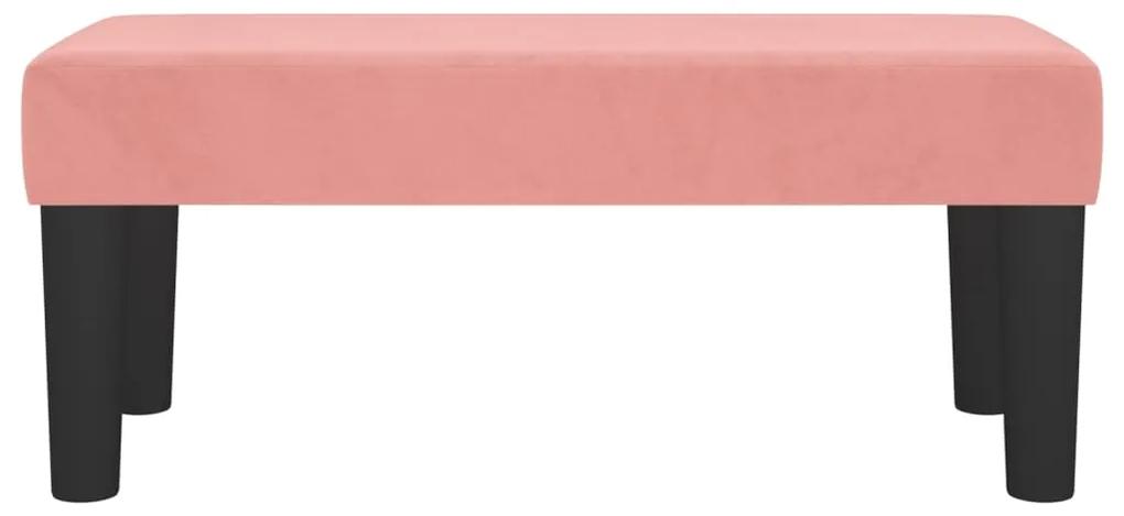 Banca, roz, 70x30x30 cm, catifea Roz, 70 x 30 x 30 cm