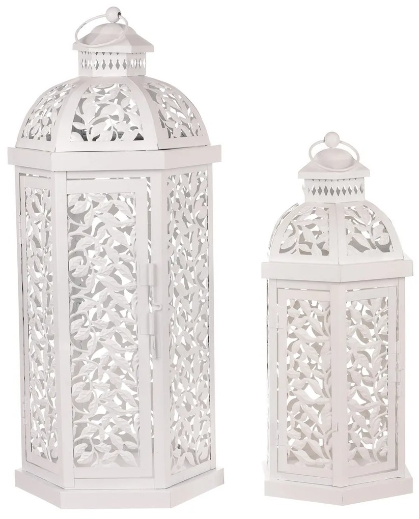 Set felinare din metal Romantic, 2 buc.