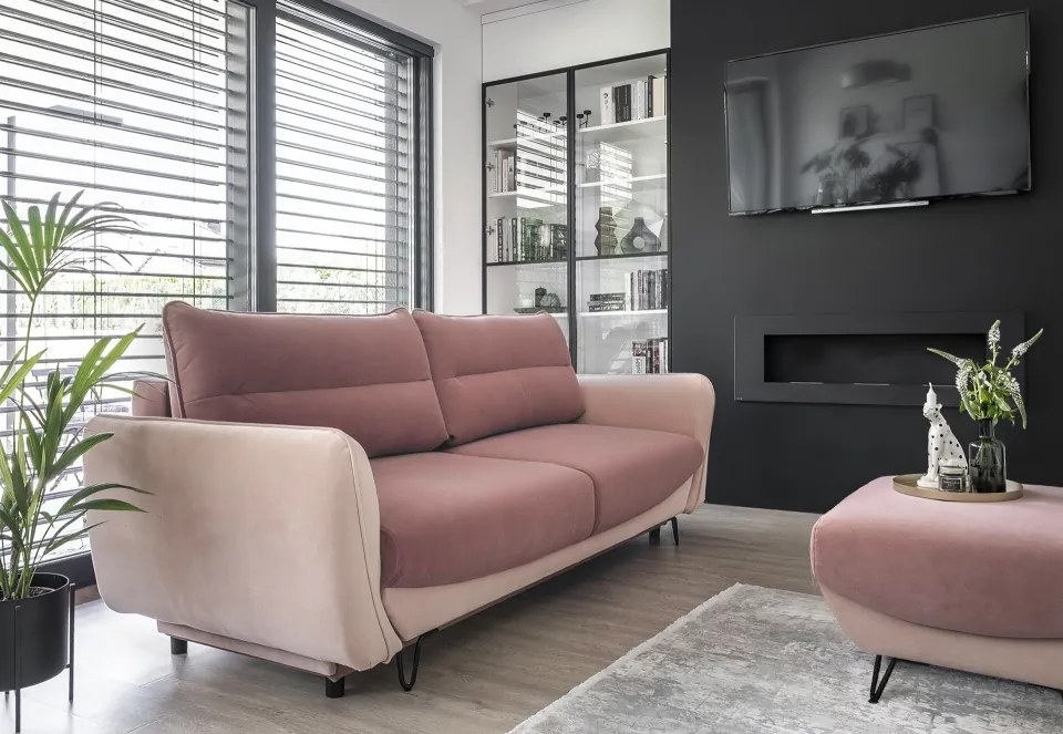 Canapea Silva extensibil, 236x95x90 cm – Velvetmat 24, Mat Velvet 61