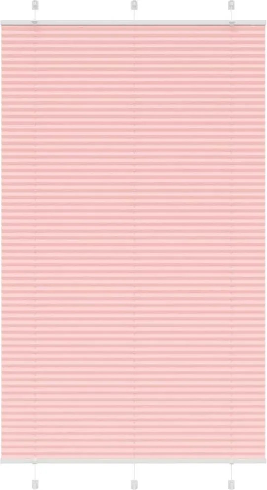 vidaXL Jaluzea plisată roz 115x200 cm Lățime țesătură 114,4 cm