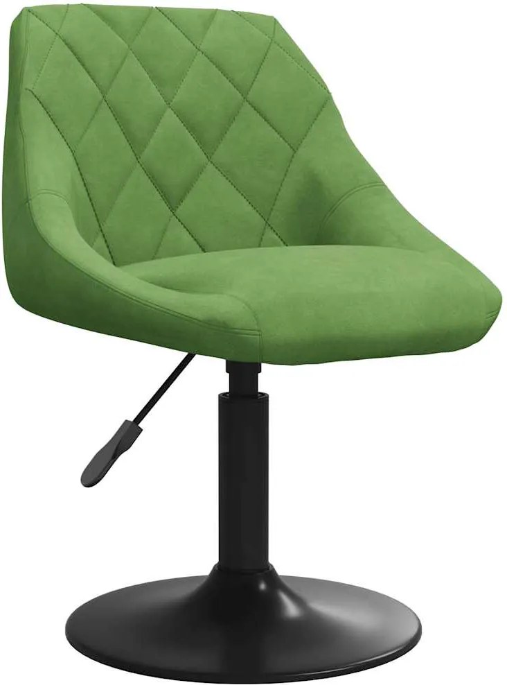 vidaXL Scaun de bar, verde deschis, catifea