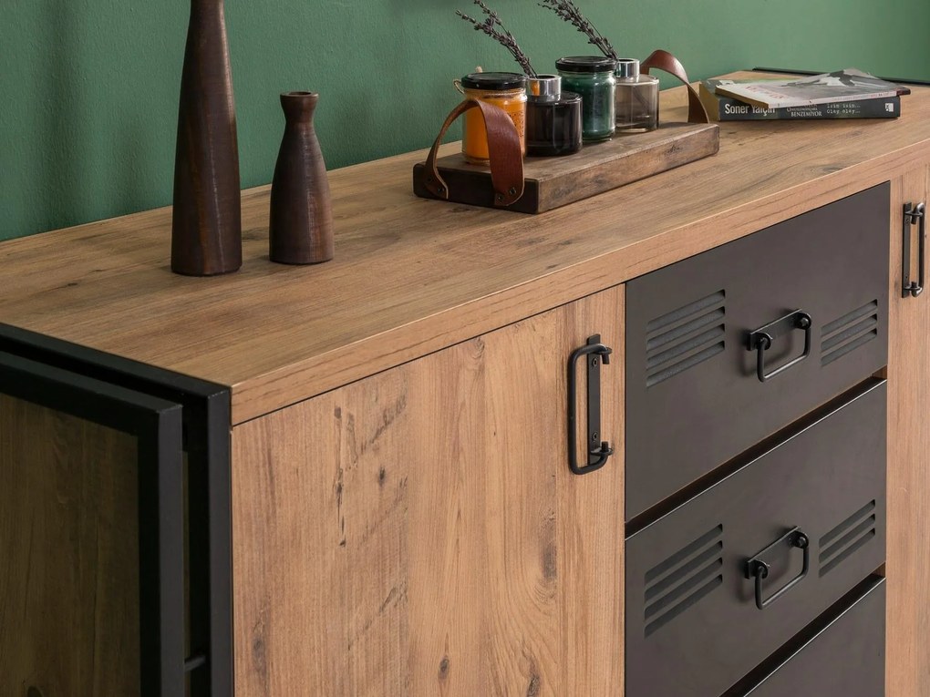 Mobilier living Cosmopolitan 22 (Pin atlantic + Negru). 1089427