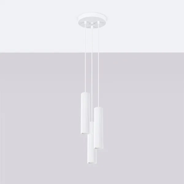 Brilagi - Lustră LED suspendată pe cablu CRESTO 3xGU10/10W/230V albă