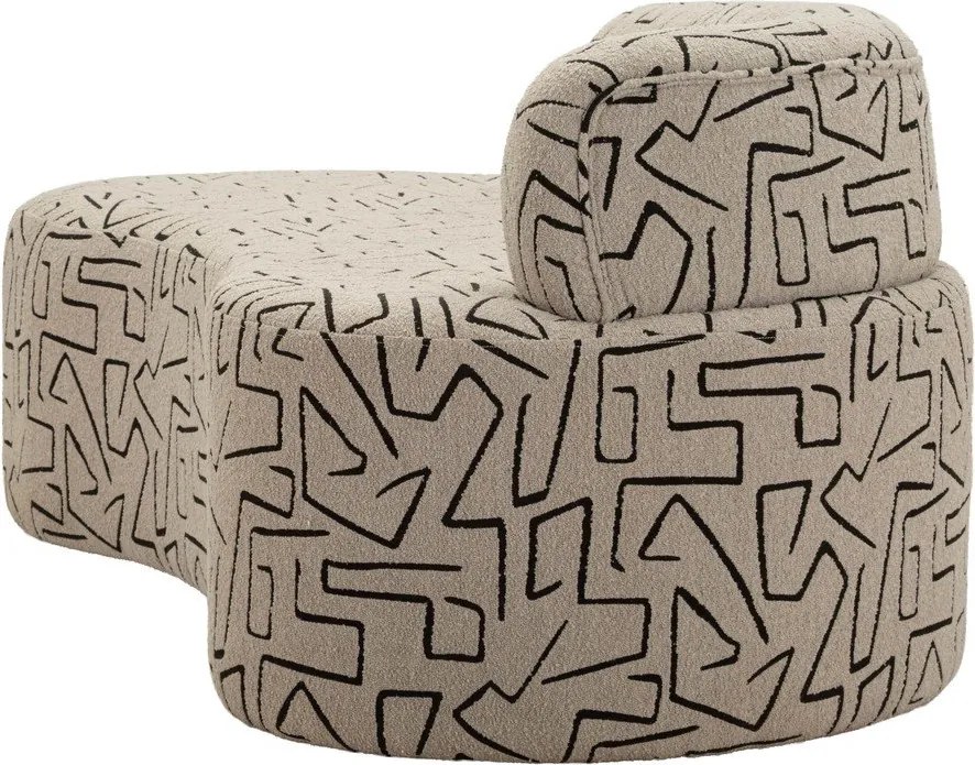 Canapea bej cu tapițerie din țesătură bouclé 176 cm Nairobi – Mauro Ferretti