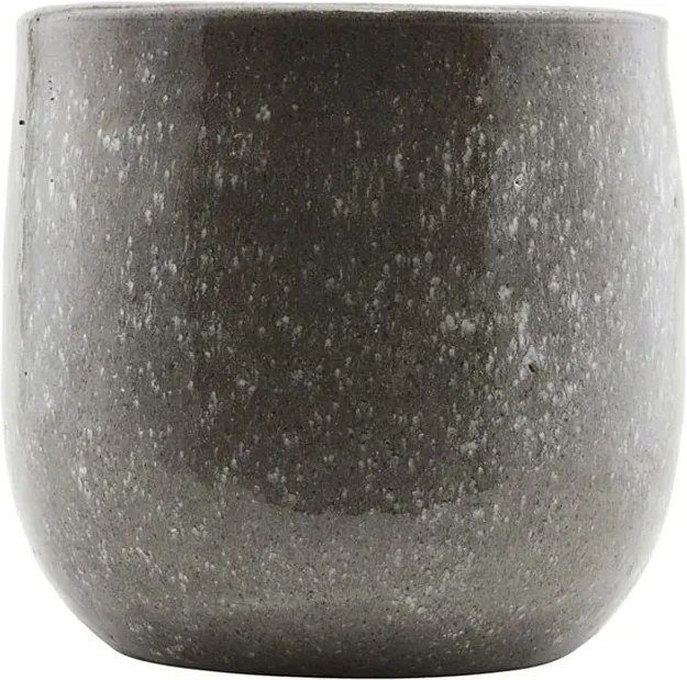 Vaza din ceramica gri 22 cm Earth House Doctor