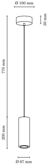 Lustră LED pe cablu Spot-Light 1551174 PIPE 1xGU10/5W/230V stejar mat