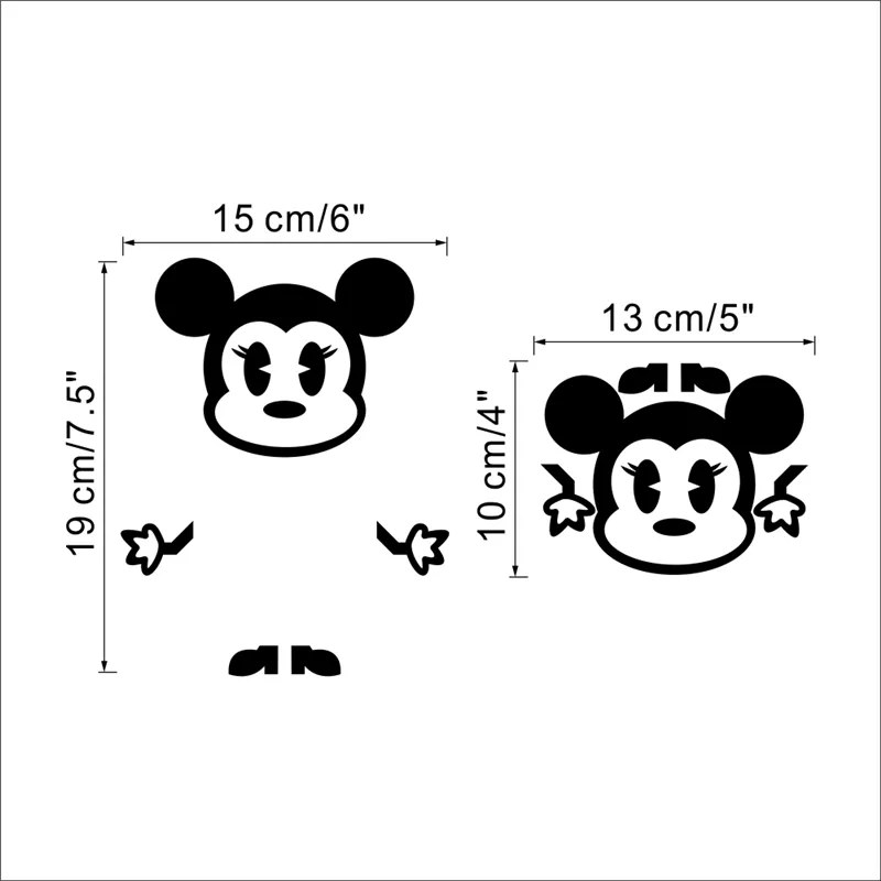 Autocolante pentru întrerupător "Minnie Mouse" 19x15 cm
