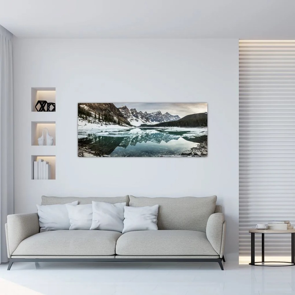 Tablou - lacul iarna (120x50 cm)