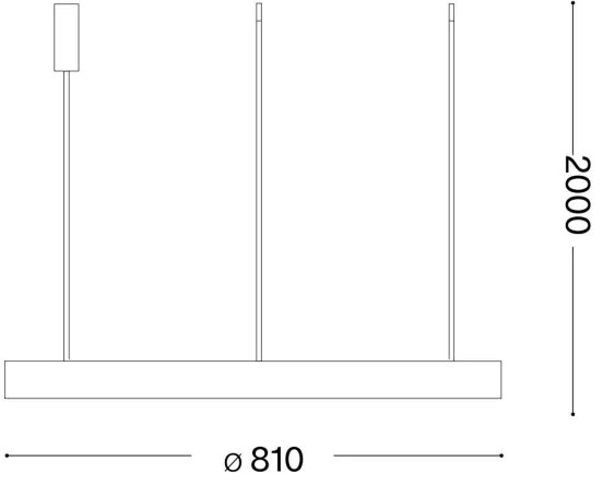 Lustră LED pe cablu Ideal Lux GEMINI LED/59W/230V d. 81 cm auriu