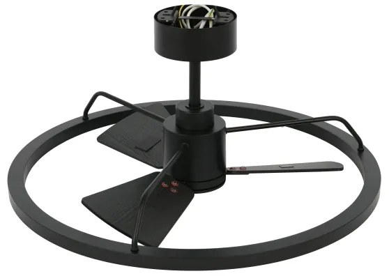 Ventilator LED dimabil Lucci Air 516124 CESSNA LED/36W/230V 3000/4000/5000K negru + telecomandă