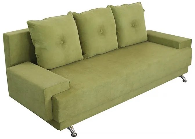 Canapea extensibila Roma Lux Green 205x90x86 cm, cu lada de depozitare
