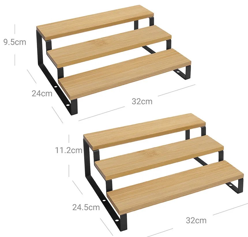 Raft de condimente ajustabil cu 3 niveluri