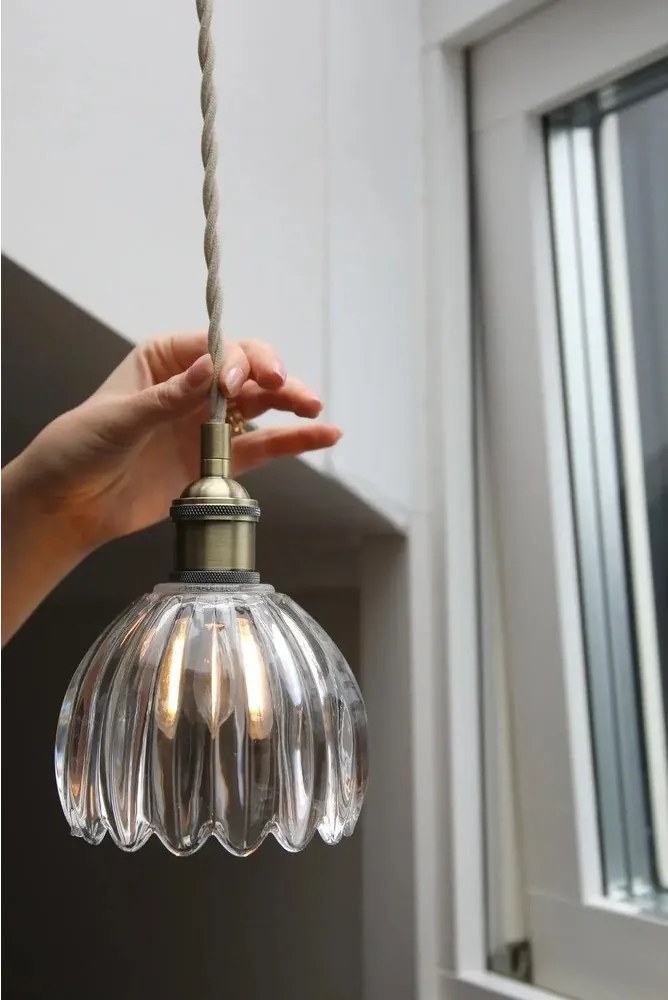 Lustră din metal cu abajur din sticlă ø 13 cm Gota – Markslöjd