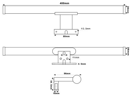 Aplică LED pentru oglindă de baie Top Light OREGON LED/7W/230V 40 cm IP44
