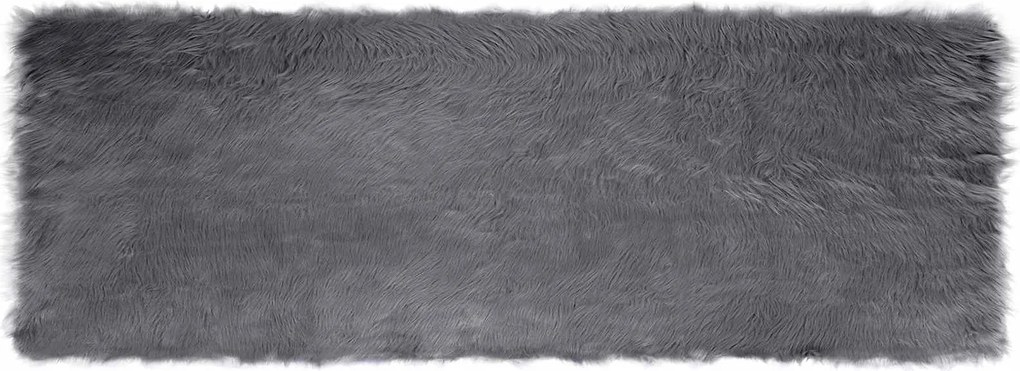 vidaXL Covor din Lână Faux Tafalla Antracit 80 x 250 cm Poliester