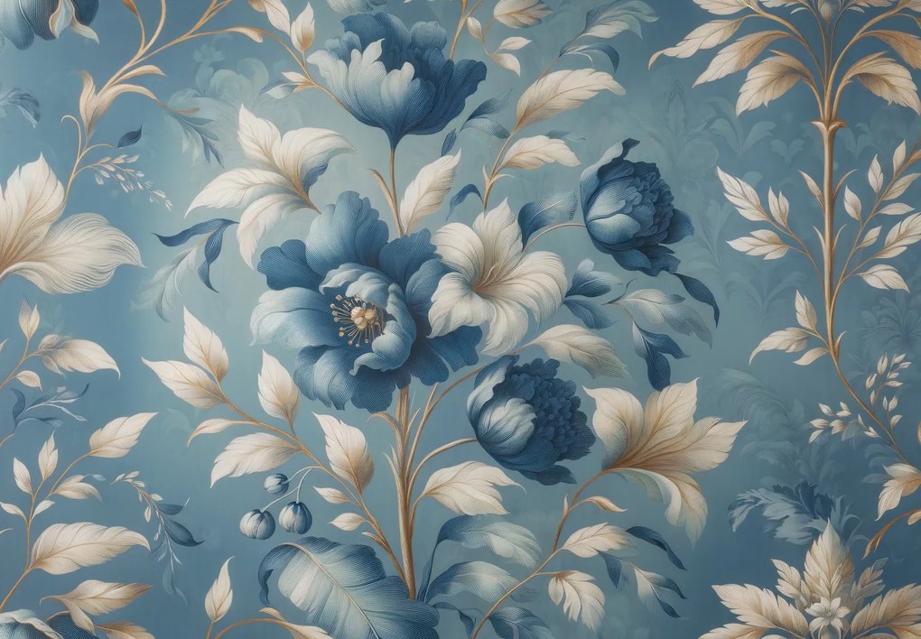 Fototapet - Flori albastre (147x102 cm)