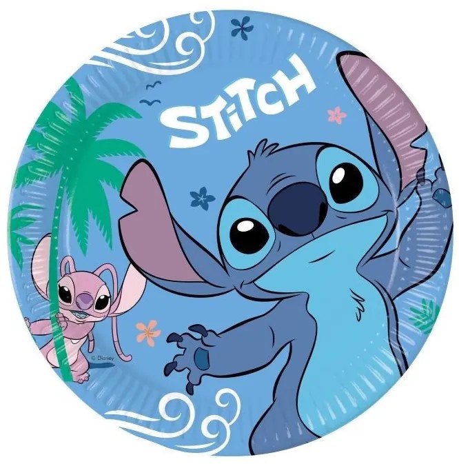 Disney Lilo și Stitch Angel farfurie de hârtie 8 buc 23 cm FSC