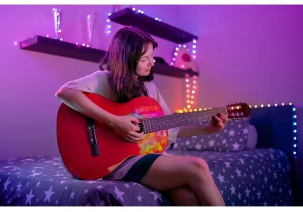 Instalație LED RGB dimabilă de Crăciun 100xLED 8 m USB Wi-Fi Twinkly TWKC100RGB-G