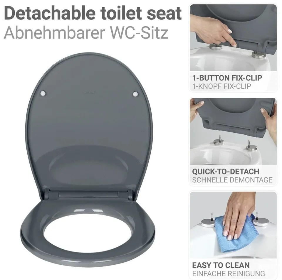 Capac WC 37 x 44,5 cm Easy-Close (cu închidere automată) Ostuni – Wenko