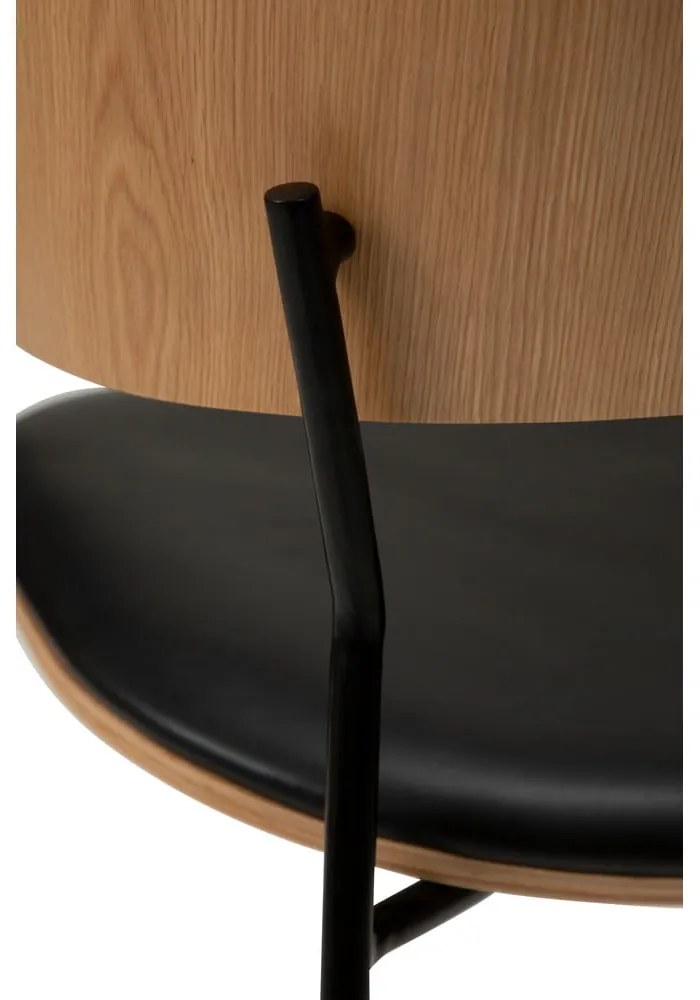 Scaun de sufragerie negru/în culoare naturală deschisă cu cotiere Crib – DAN-FORM Denmark