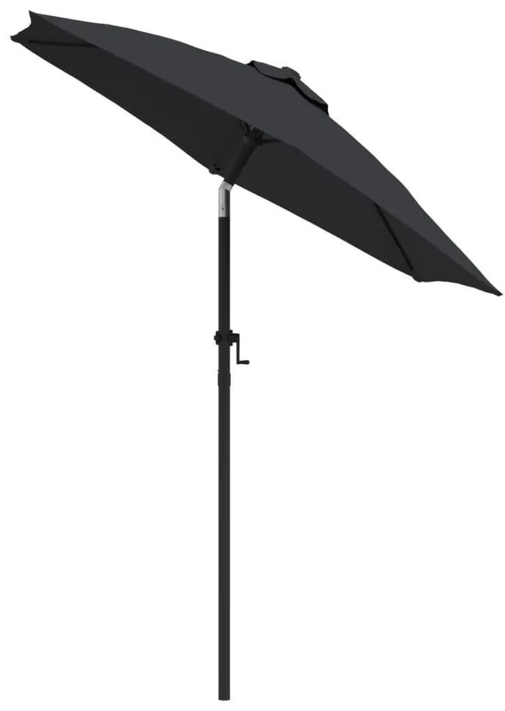 Umbrela de soare, negru, 200 x 211 cm, aluminiu Negru