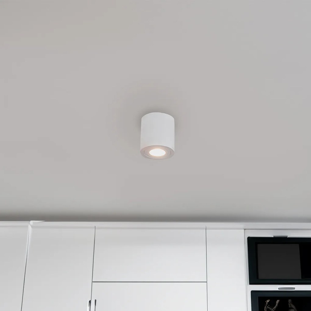 Spot de tavan rotund modern alb IP44 - Capa