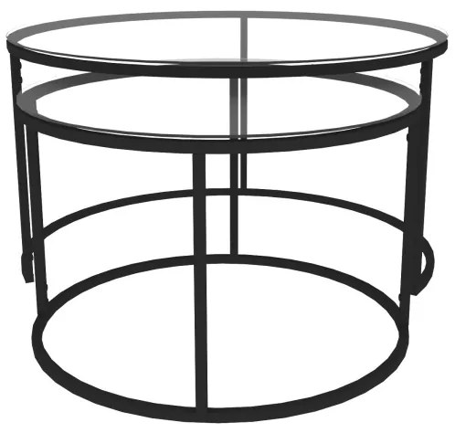 SET 2x măsuță de cafea BELARUS negru