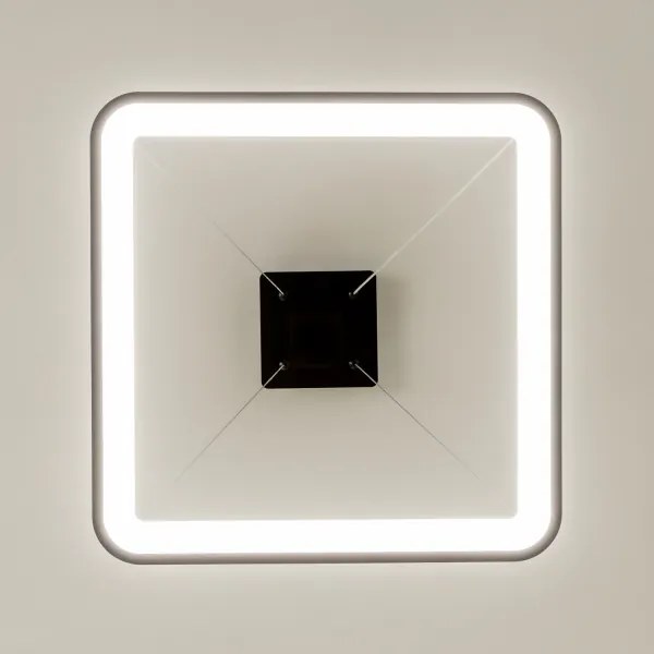 Brilagi - FALCON SLIM Lustră suspendată LED dimabilă pe cablu, 50 W, 230 V, 50 x 50 cm, negru + telecomandă