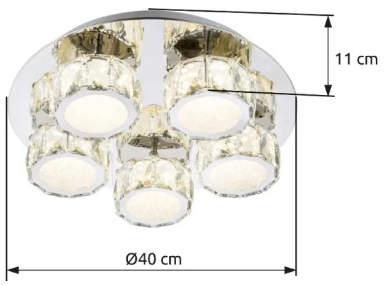 Plafonieră LED dimabilă Globo 49350D4 AMUR LED/40W/230V 4000K d. 40 cm