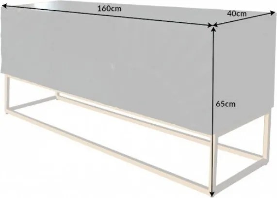 Comoda TV din lemn Scorpion 160cm Mango negru