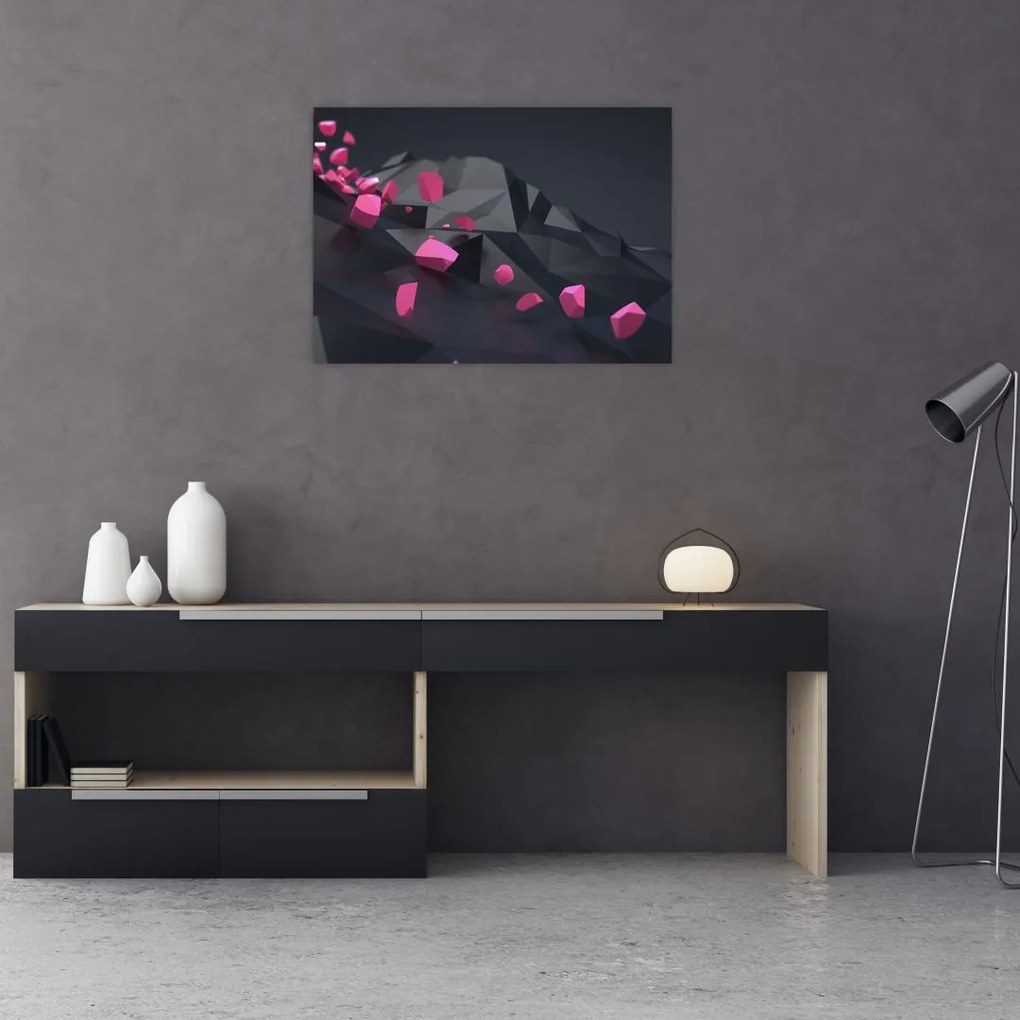 Tablou pe sticlă 3D abstracție (70x50 cm)