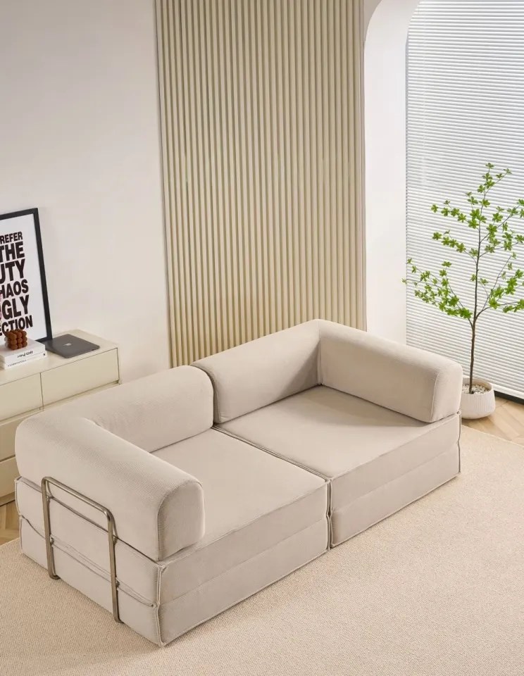 Canapea modulară din memory foam HD – premium, 200x100x70 cm, configurabilă în mai multe moduri (Culoare: Gri Antracit)