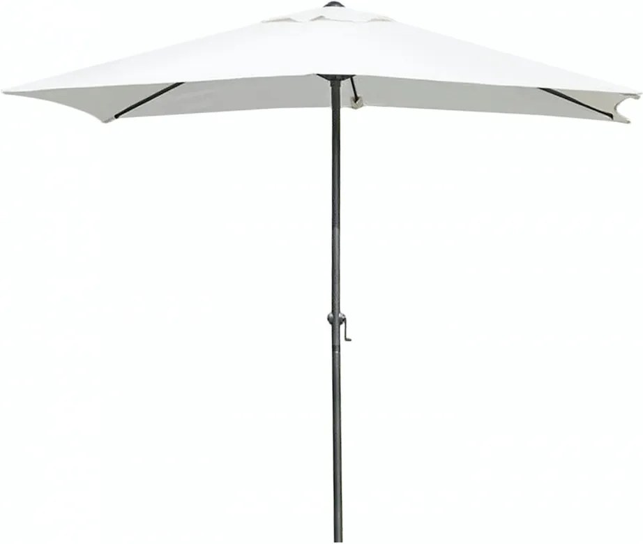 Umbrela Xerem otel/tesatura, alb/negru, 250 x 250 x 145 cm