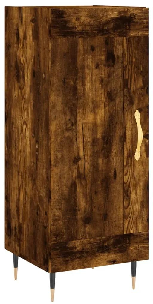830425 vidaXL Servantă, stejar fumuriu, 34,5x34x90 cm, lemn compozit