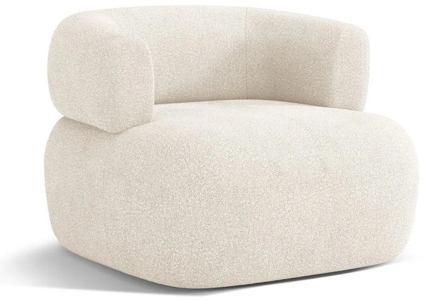Fotoliu bej cu tapițerie din țesătură bouclé Jenny – Micadoni Home