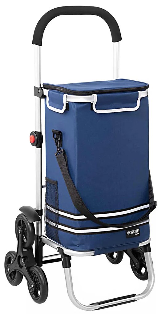 Carucior cumparaturi  Stairs Climber pliabil husa detasabila 3 roti  Metal/Poliester Albastru
