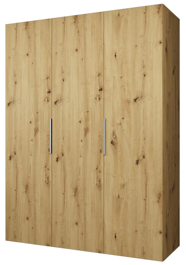 Dulap de haine 150 cm Mirabella 1 (Stejar artisan + Cașmir). 1126348