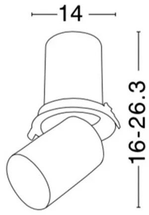 Spot incastrabil pentru tavan fals, Juno negru 30W NVL-7770445