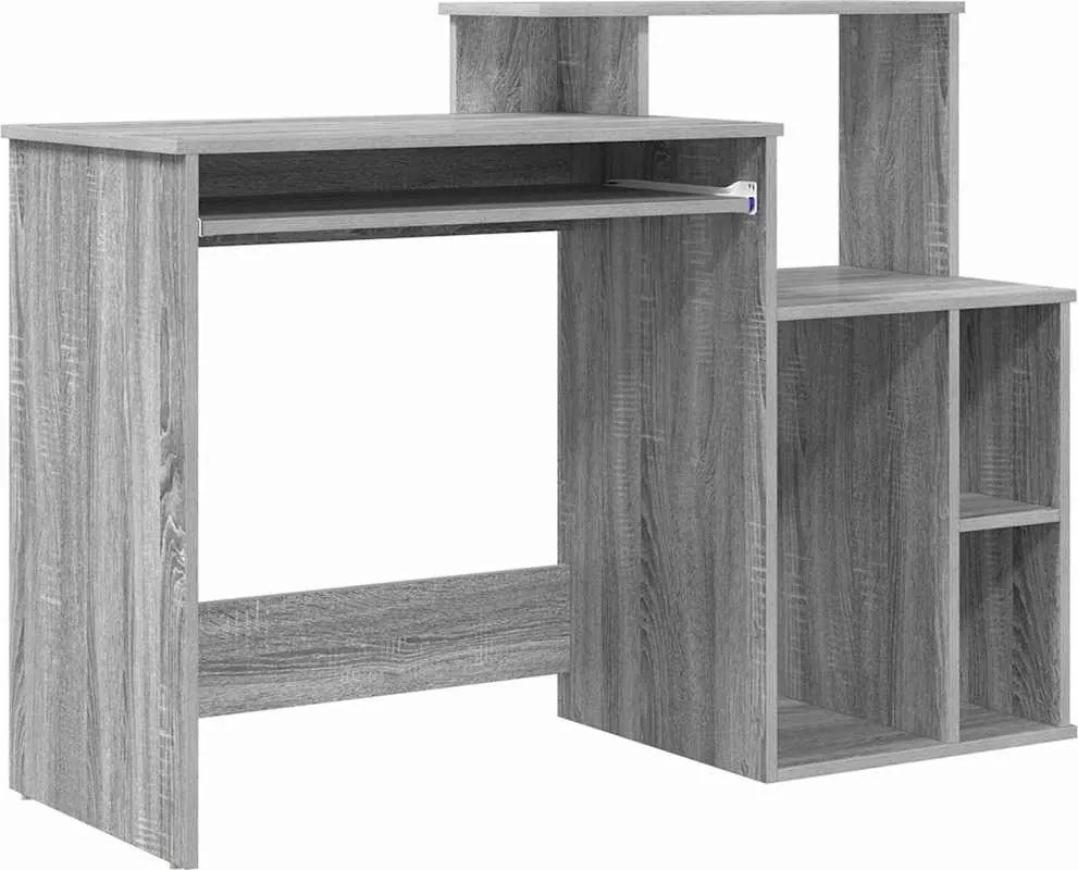 vidaXL Birou cu sertar Gri Sonoma 120,5 x 44 x 88,5 cm Lemn compozit