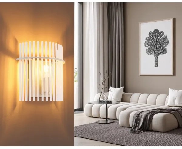 Globo 15698WB - Aplică de perete GORLEY 1xE27/60W/230V