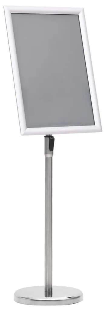 vidaXL Suport de afiș A3 cu picior, argintiu, aliaj de aluminiu