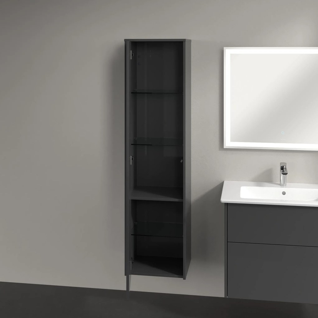 Villeroy &amp; Boch Finero dulap 40x35x155 cm agățat lateral gri C53200FP