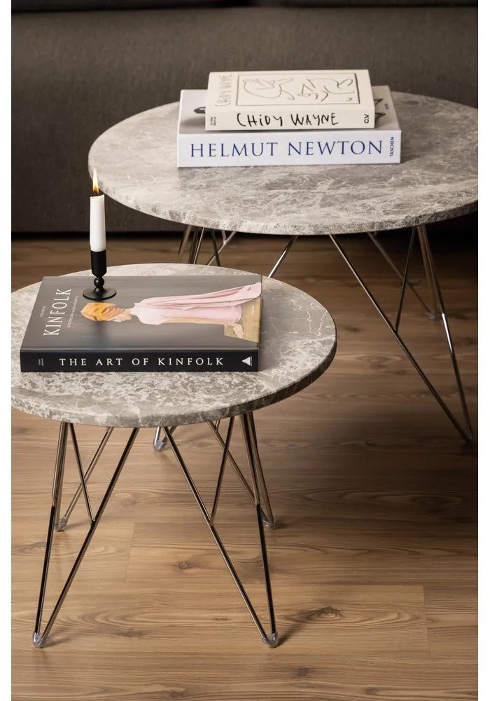 Măsuță auxiliară rotundă din marmură ø 55 cm Prunus – Actona