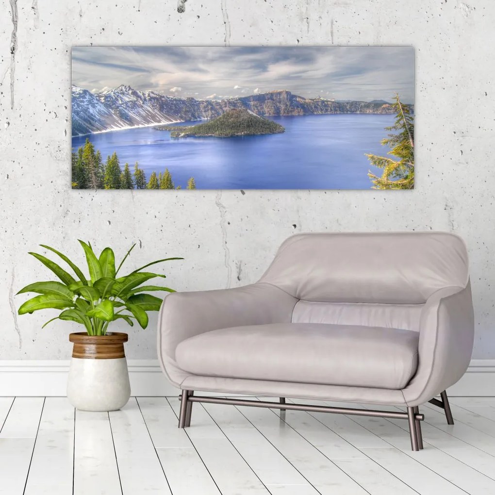 Tablou lacul montan (120x50 cm), în 40 de alte dimensiuni noi