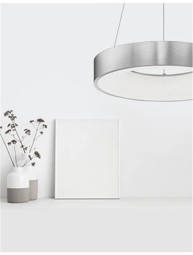 Lustra LED design modern circular RANDO THIN argintie 3000K NVL-9453434