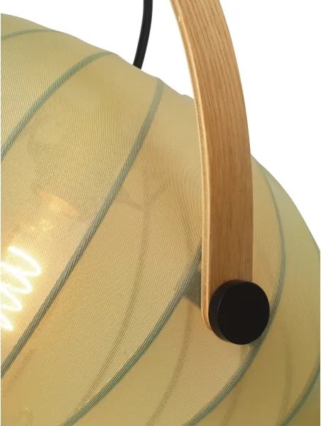 Halo Design 746361 - Pendul pe cablu DC 1xE27/40W/230V, Ø 40 cm, verde/stejar