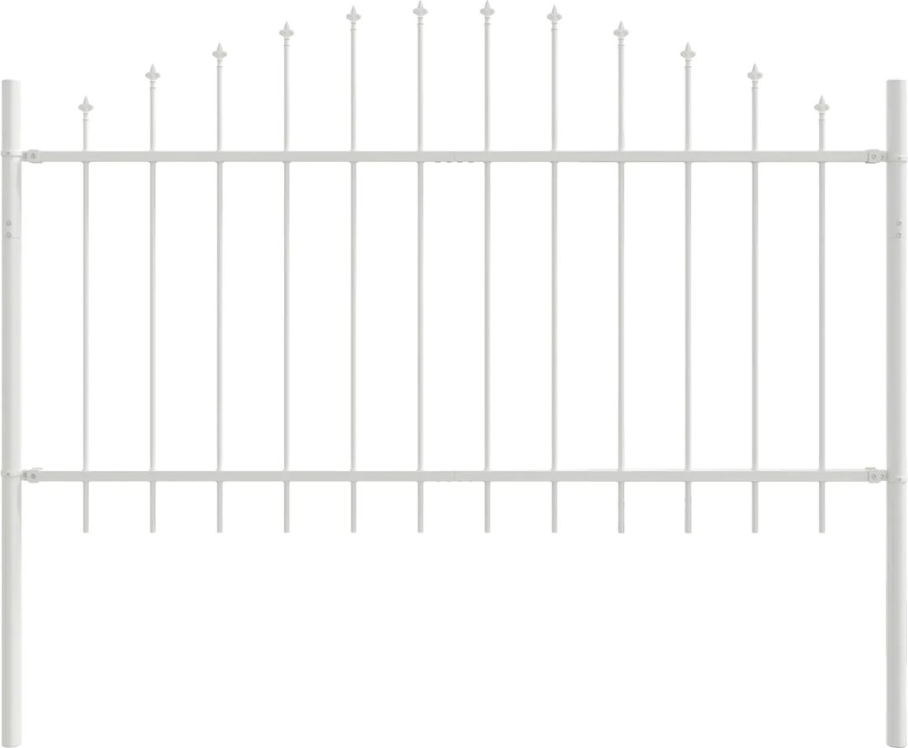 vidaXL Gard de Grădină 7 pcs Alb 170 x 140 cm