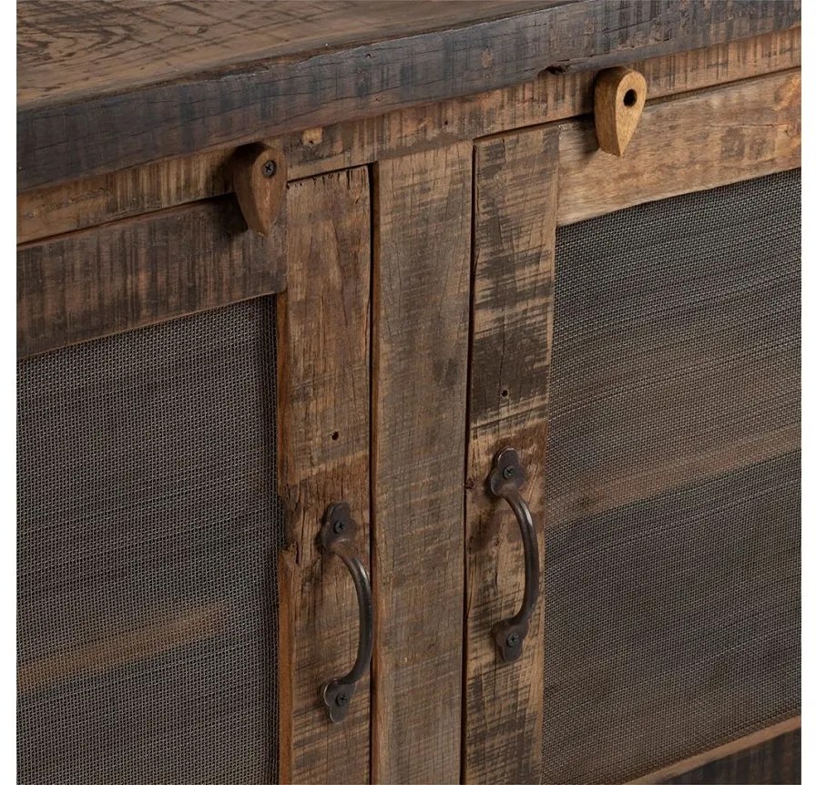 Bufet din lemn de mango si acacia, aspect rustic, Campagne