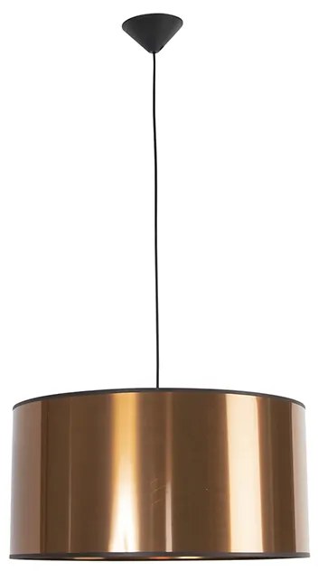 Lampă suspendată de design neagră cu abajur din cupru 50 cm - Pendel
